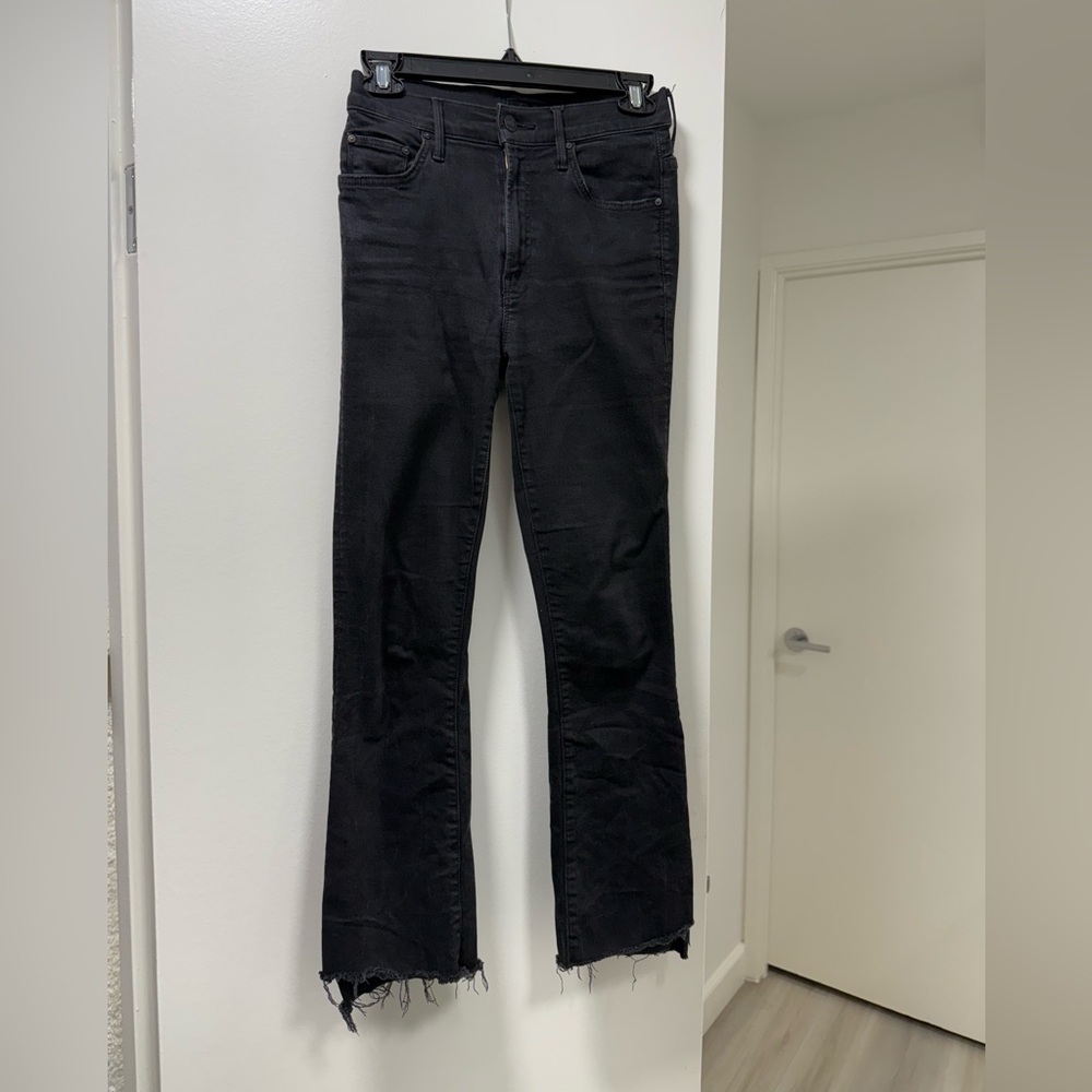 MOTHER Black Flare Jeans
